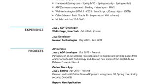 Sample Resume 1 Year Experience In Java Java Developer Resume Sample 2022 Writing Tips – Resumekraft