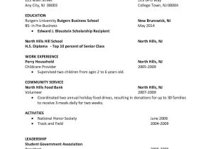 Sample Resume 1st Year College Student Resume for High School Student First Job Interesting First Job …