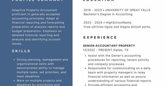 Sample Resume Accountant Commercial Real Estate Commercial Property Accountant Resume Sample – Resumepocket