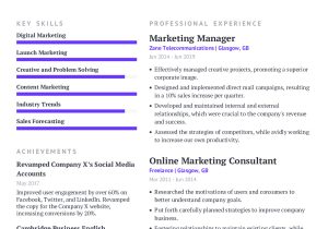 Sample Resume Achievement for Marketing Manager Marketing Manager Resume Example with Pre-written Content Craftmycv
