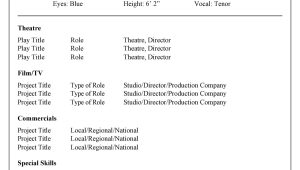 Sample Resume Acting Elementary School Principal 50 Free Acting Resume Templates (word & Google Docs) á Templatelab