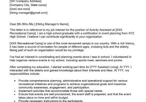 Sample Resume Activities assistant Senior Living Home Activity assistant Cover Letter Examples – Qwikresume