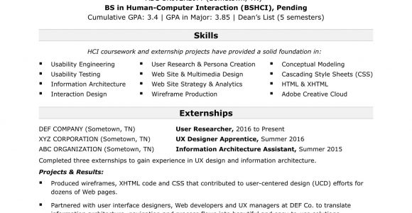 Sample Resume after Career Break India Sample Resume for An Entry-level Ux Designer Monster.com