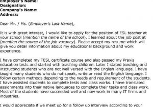 Sample Resume and Application Letter for Teachers Job Application Letter Sample English Teacher Teacher