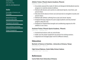 Sample Resume and Cover Letter athletic Trainer athletic Trainer Resume Examples & Writing Tips 2022 (free Guide)