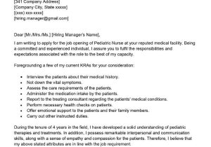 Sample Resume and Cover Letter for Pediatrician Pediatric Nurse Cover Letter Examples – Qwikresume