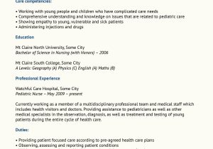 Sample Resume and Cover Letter for Pediatrician Pediatric Nurse Resume Sample Nursing Resume, Pediatric Nursing …