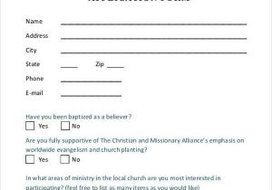 Sample Resume Church Membership form Template 28 Sample Church Membership form Template In 2020