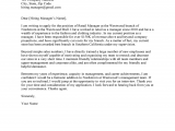 Sample Resume Cover Letter for Management Position Retail Manager Cover Letter Sample