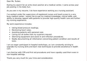 Sample Resume Cover Letter for Nursing Student Nursing Student Cover Letter Sample