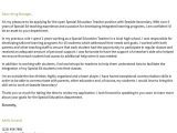 Sample Resume Cover Letter for Special Education Teacher Special Education Teacher Cover Letter Examples Samples