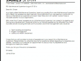 Sample Resume Cover Letter for Supervisor Position Maintenance Supervisor Cover Letter Sample