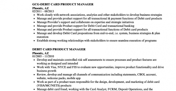Sample Resume Credit Card Sales Manager Card Product Manager Resume Samples