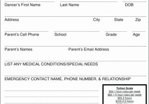 Sample Resume Dance Registration form Template Dance Registration form Template Inspirational Registration form …