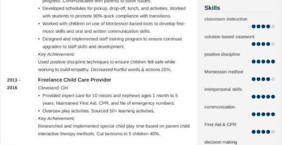 Sample Resume Daycare with Your Nephew Child Care Resumeâexamples and 25lancarrezekiq Writing Tips