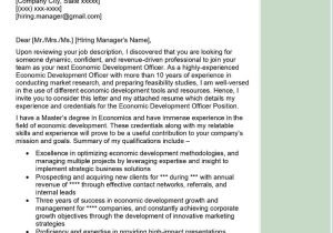 Sample Resume Director Of Economic Development Economic Development Officer Cover Letter Examples – Qwikresume