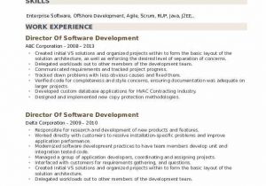 Sample Resume Director Of software Development Director software Development Resume Samples