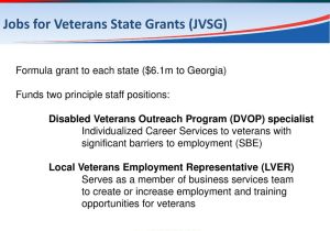 Sample Resume Disabled Veterans Outreach Program Dvop Specialist Priority Of Service for Veterans – Ppt Download