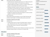 Sample Resume Education for Coordinator Child Care Child Care Resumeâexamples and 25lancarrezekiq Writing Tips