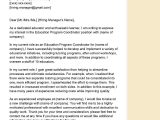 Sample Resume Education Program Coordinator Child Care Education Program Coordinator Cover Letter Examples – Qwikresume