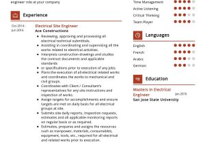Sample Resume Electrical Estimation Engineer Cv Electrical Design Engineer Cv Sample 2022 Writing Tips – Resumekraft