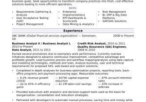 Sample Resume Entry Level Business Analyst Business Analyst Resume Monster.com