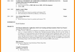 Sample Resume Entry Level Computer Science √ 20 Entry Level Puter Science Resume