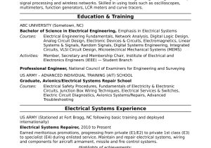 Sample Resume Entry Level Electrical Engineer Sample Resume for A Midlevel Electrical Engineer Monster.com