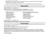 Sample Resume Entry Level Including Internships Entry-level Project Manager Resume for Engineers Monster.com