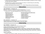 Sample Resume Entry Level Including Internships Entry-level Project Manager Resume for Engineers Monster.com