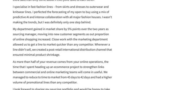 Sample Resume Fashion Buyer Cover Letter Fashion Cover Letter Examples & Expert Tips [free] Â· Resume.io