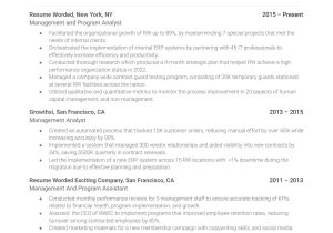 Sample Resume Federal Management and Program Analyst Management and Program Analyst Resume Example for 2022 Resume Worded