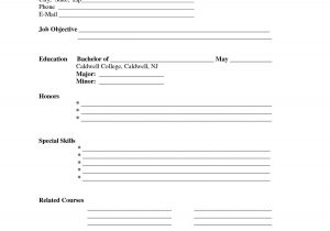 Sample Resume Fill In the Blank Free Printable Fill In the Blank Resume Templates