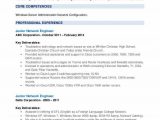 Sample Resume for 1 Year Experience In Network Engineer Junior Network Engineer Resume Samples