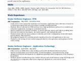Sample Resume for 10 Years Experience software Engineer Senior software Engineer Resume Samples