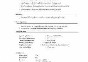 Sample Resume for 2 Years Experience In Manual Testing Manual Testing Resume Sample for 2 Years Experience Best