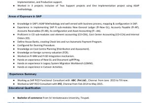 Sample Resume for 2 Years Experience In Sap Pi 2 Years Experience Resume Best Resume Examples