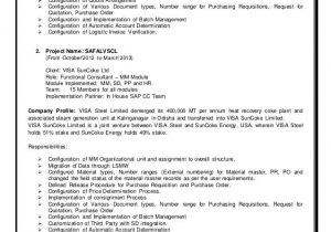 Sample Resume for 2 Years Experience In Sap Pi Sap Pp Resume for 2 Years Experience to whom It May