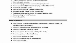 Sample Resume for 3 Years Experience In Selenium Testing Manual Tester Resume 3 Years Experience Luxury Manual