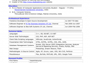 Sample Resume for 6 Months Experience In software Testing for 6 Months Experienced software Engineer