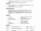 Sample Resume for 8 Years Experience In Java Resume format for 8 Months Experience Resume format