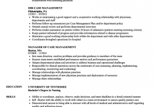 Sample Resume for A Case Manager Case Manager Resume Samples Mryn ism