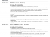 Sample Resume for A High School Teacher High School Teacher Resume Examples Template & Guide