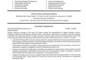Sample Resume for A High School Teacher High School Teacher Resume Template