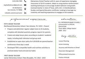 Sample Resume for A New Elementary School Teacher Elementary Teacher Resume Samples & Writing Guide
