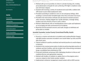 Sample Resume for A Outreach Counselor Juvenile Counselor Resume Examples & Writing Tips 2022 (free Guide)