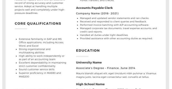 Sample Resume for A P Clerk Accounts Payable Clerk Resume Sample – Resumepocket