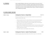 Sample Resume for A Perschool Teacher Position Kindergarten Teacher Resume Template Teacher Resume Template …