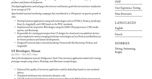 Sample Resume for A Pojos Guest Services Ui Developer Resume’s & Guide  20 Templates Pdf