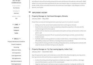 Sample Resume for A Property Caretaker Resort Caretaker Property Manager Resume & Writing Guide  18 Templates 2020